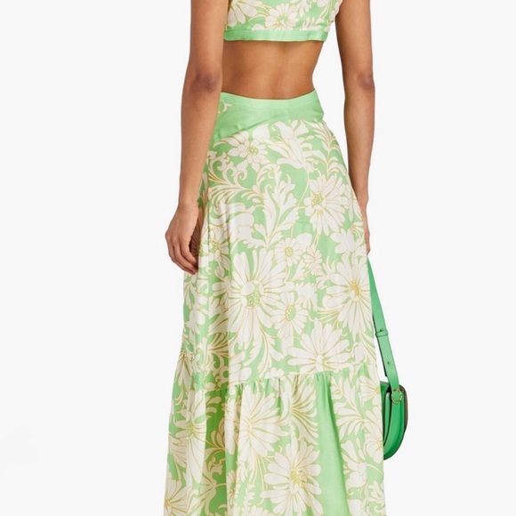 NWT! SANDRO Ludmila Cutout Floral-Print Satin-twill SIZE 42 - Picture 2 of 10
